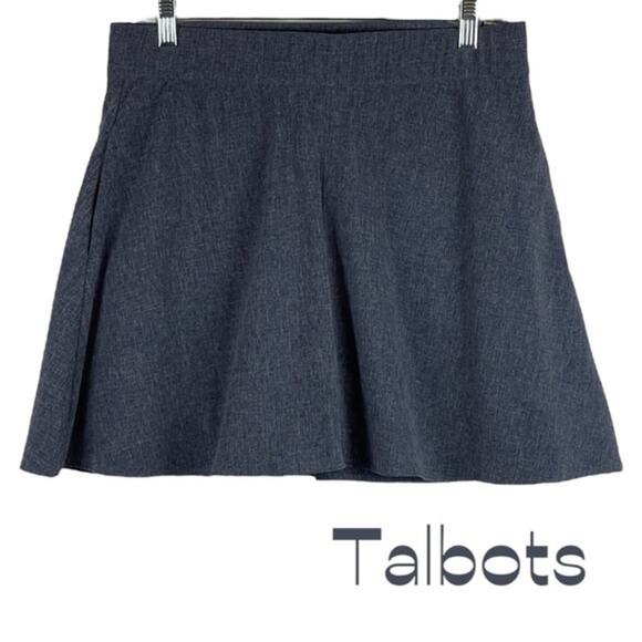 Talbots Blue Gray GorpCore Athletic Wear Mini Skirt W Shorts Lining NWOT Size M - Picture 1 of 11